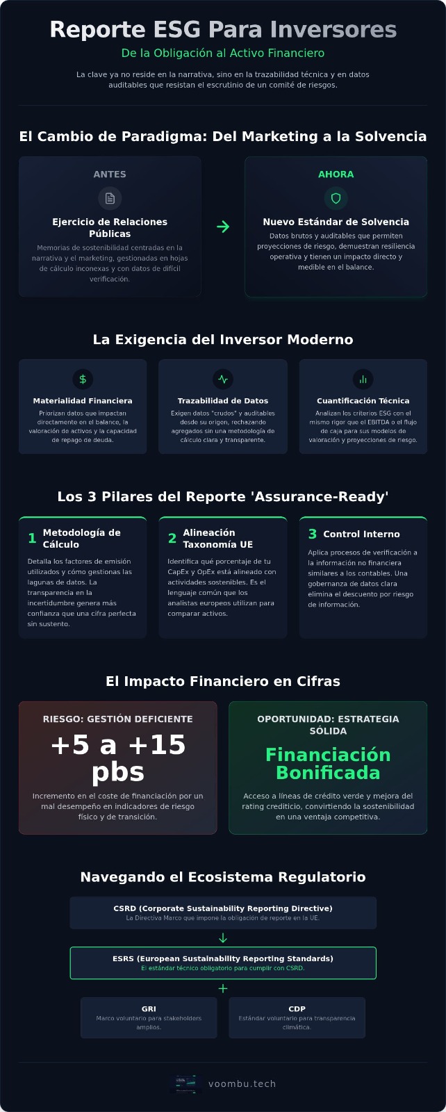 Reporte ESG para inversores: de la obligación al activo financiero